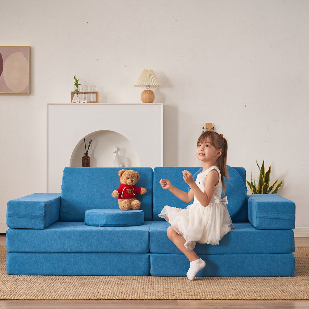 10pcs Kids Play Floor Sofa - Toddlers Modular Couch