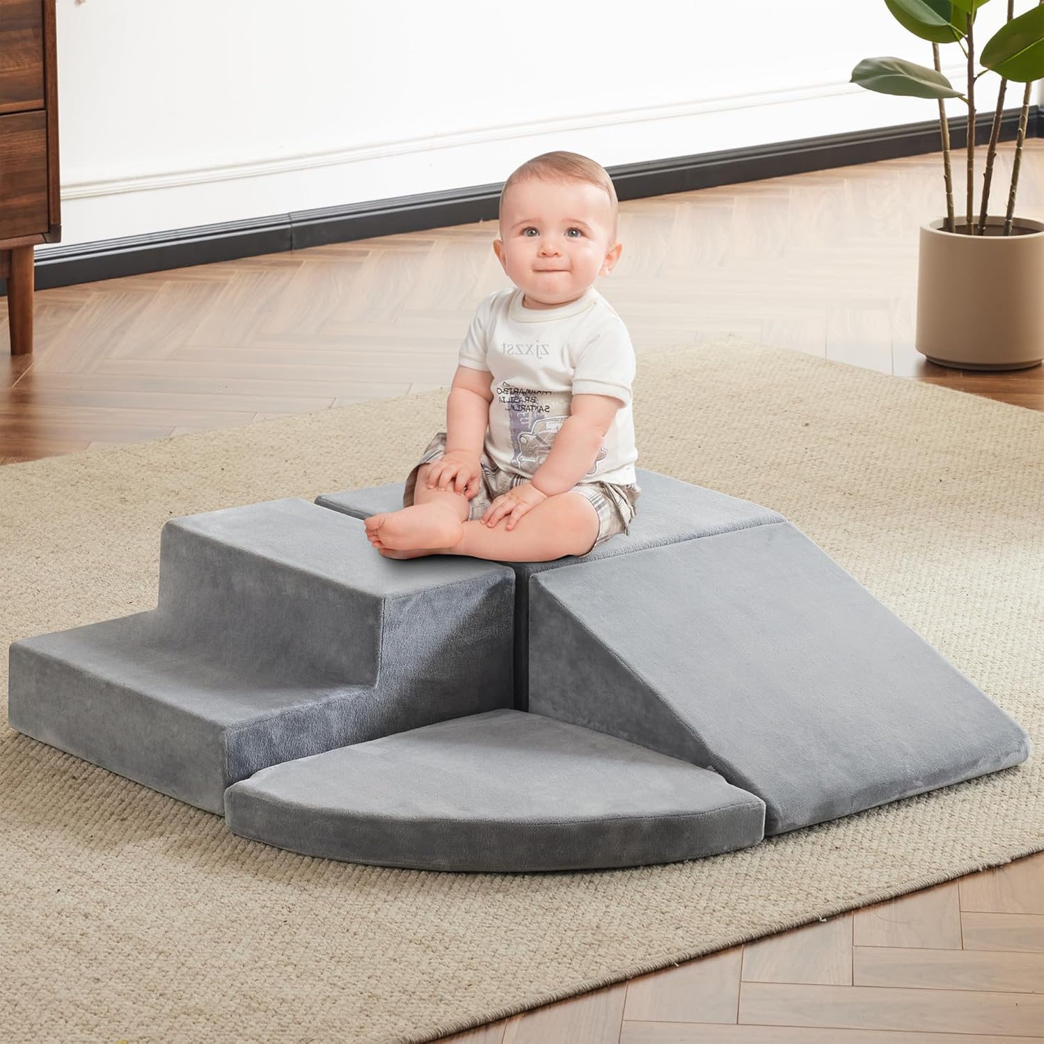 Soft Play Equipment Soft Velvet Foam Climbing Blocks