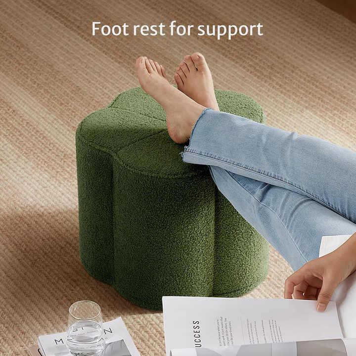 Foam Foot Rest Pouf Ottoman With Non-slip