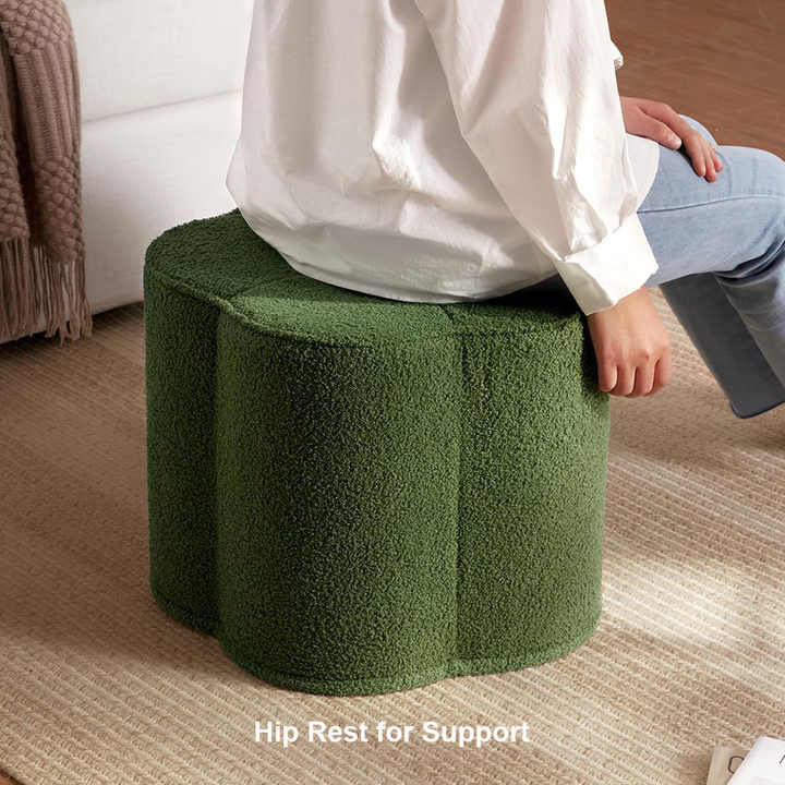 Foam Foot Rest Pouf Ottoman With Non-slip