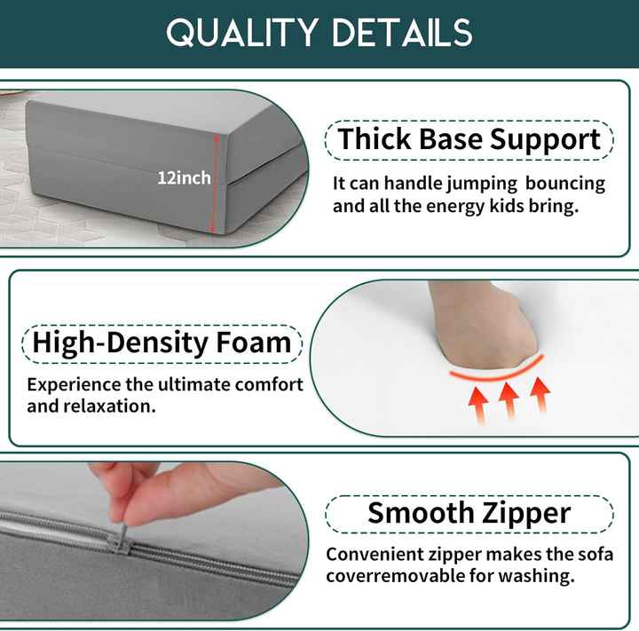 3-IN-1 Foldable Compressed Floor Sofa & Mattress