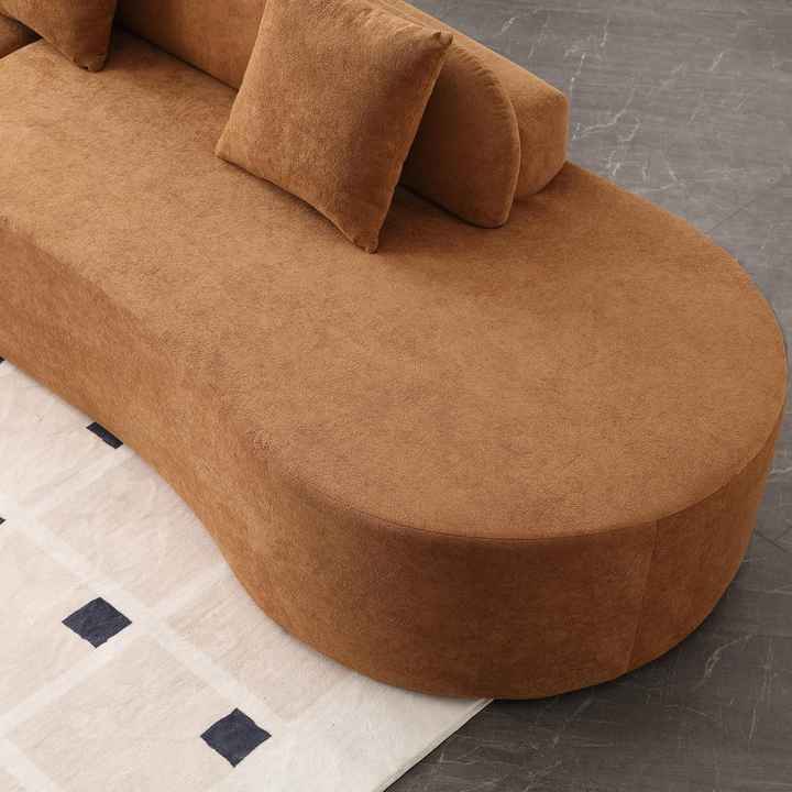 Curved Sectional Couch For Living Room Apartment Bedroom