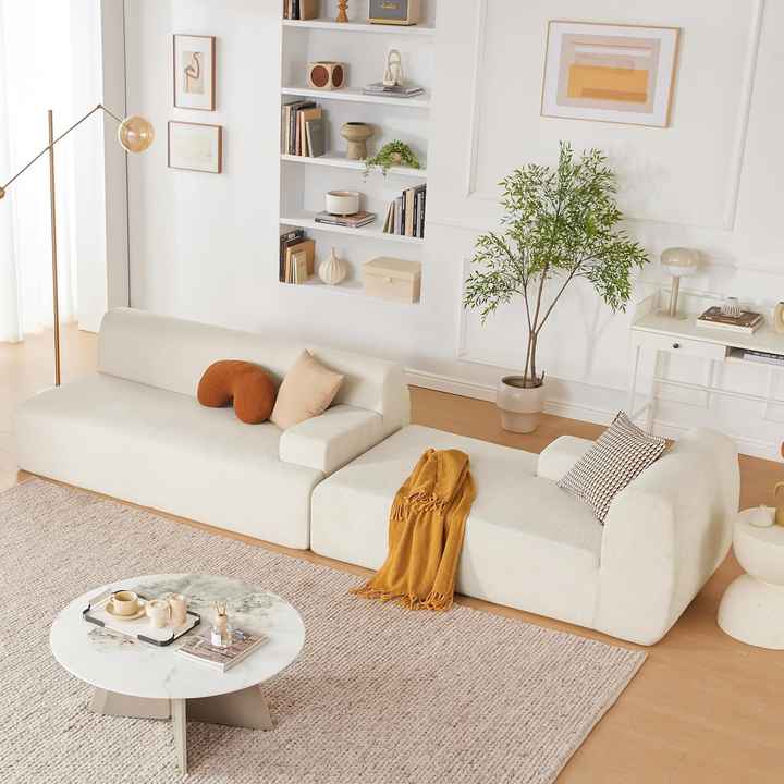 107" Living Room Corner L Shaped Sectional Sofa Couch