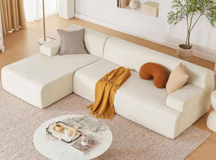 107" Living Room Corner L Shaped Sectional Sofa Couch