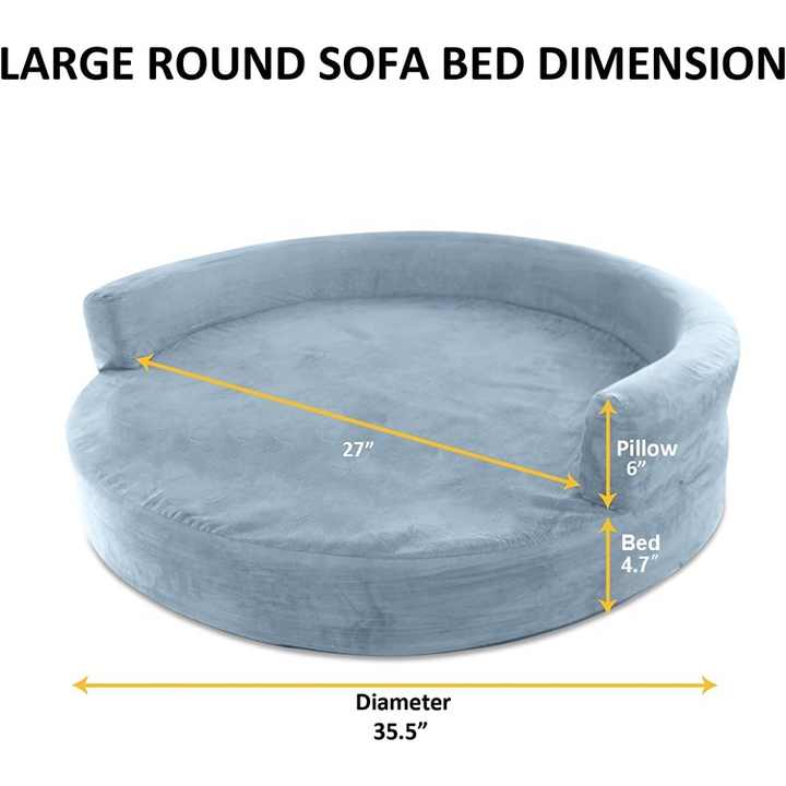 Round Memory Foam Dog Bed
