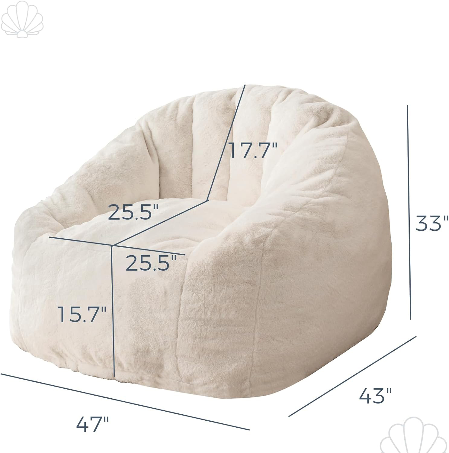 Compressed Lazy Lounger Bean Bag Chair