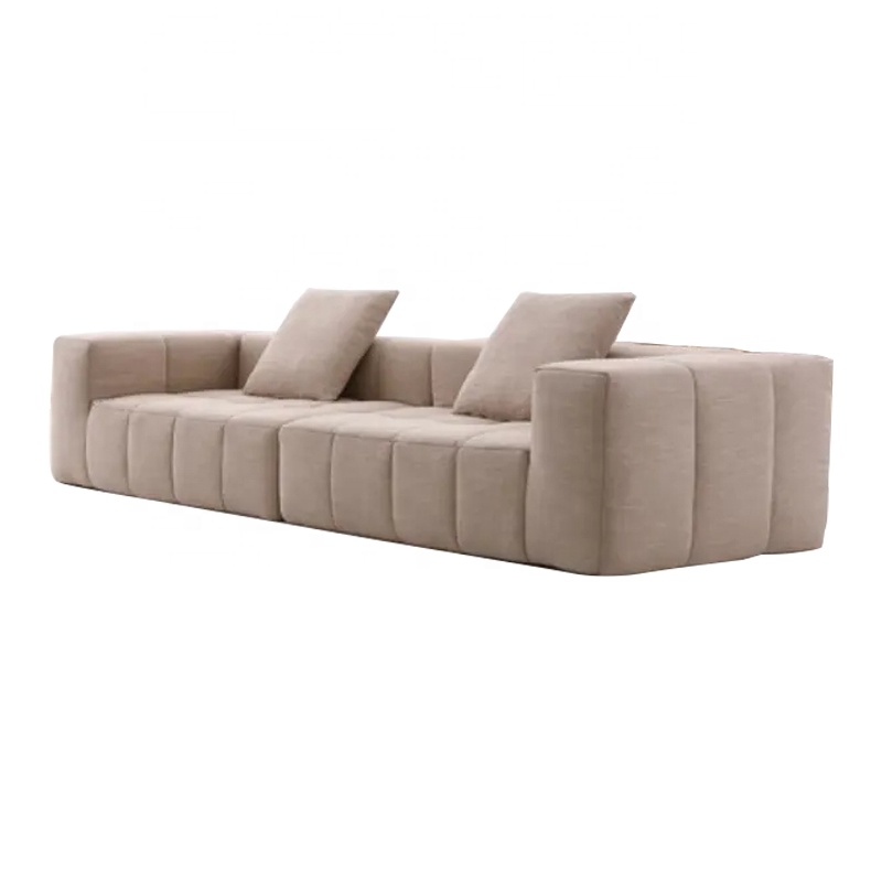 Compression Sofa Small Flat Three Straight Butter Tofu Block Sofa