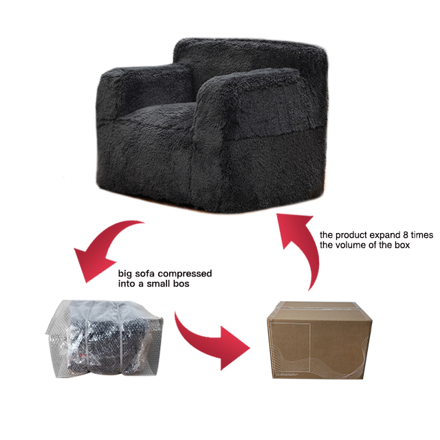 Compressed Foam Sofa Bean Bag Sofa High Density Block Foam Filler