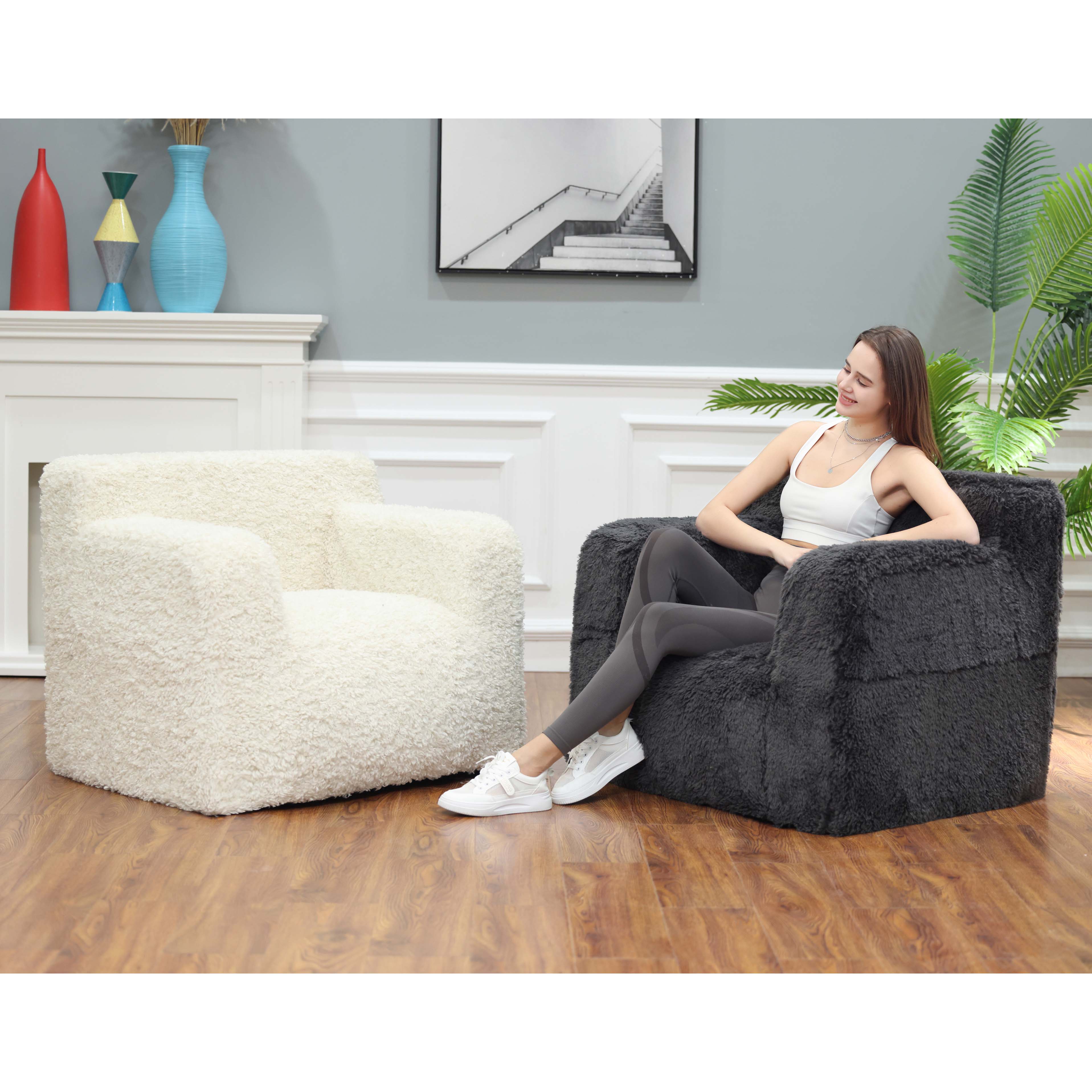 Compressed Foam Sofa Bean Bag Sofa High Density Block Foam Filler