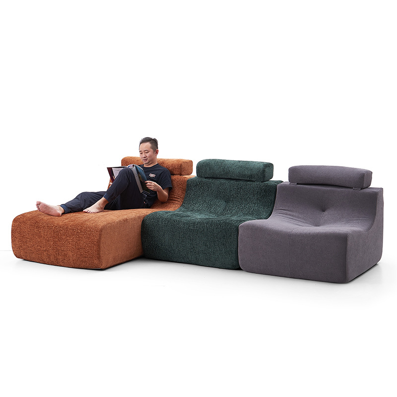 Full Foam Compressed Sectional Sofa Set