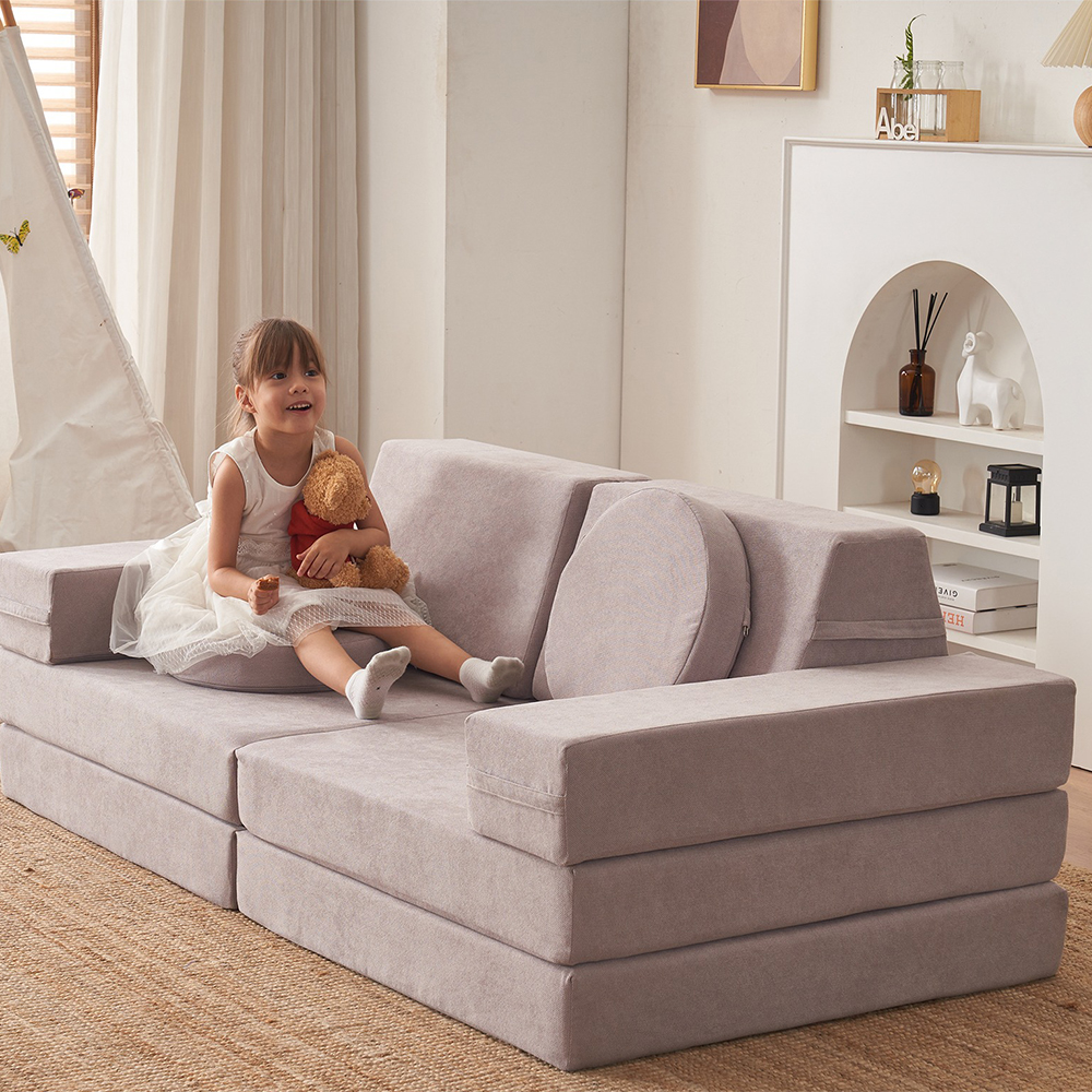 10pcs Kids Play Floor Sofa - Toddlers Modular Couch
