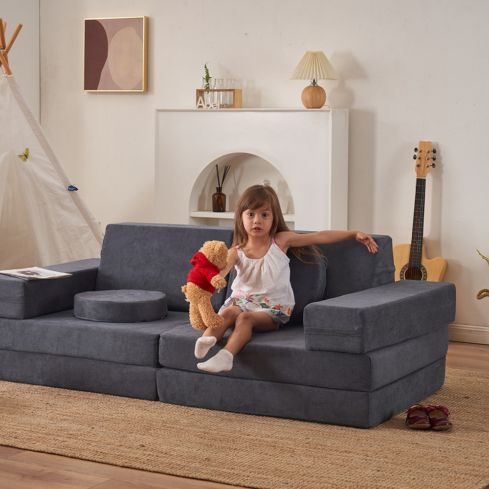 10pcs Kids Play Floor Sofa - Toddlers Modular Couch