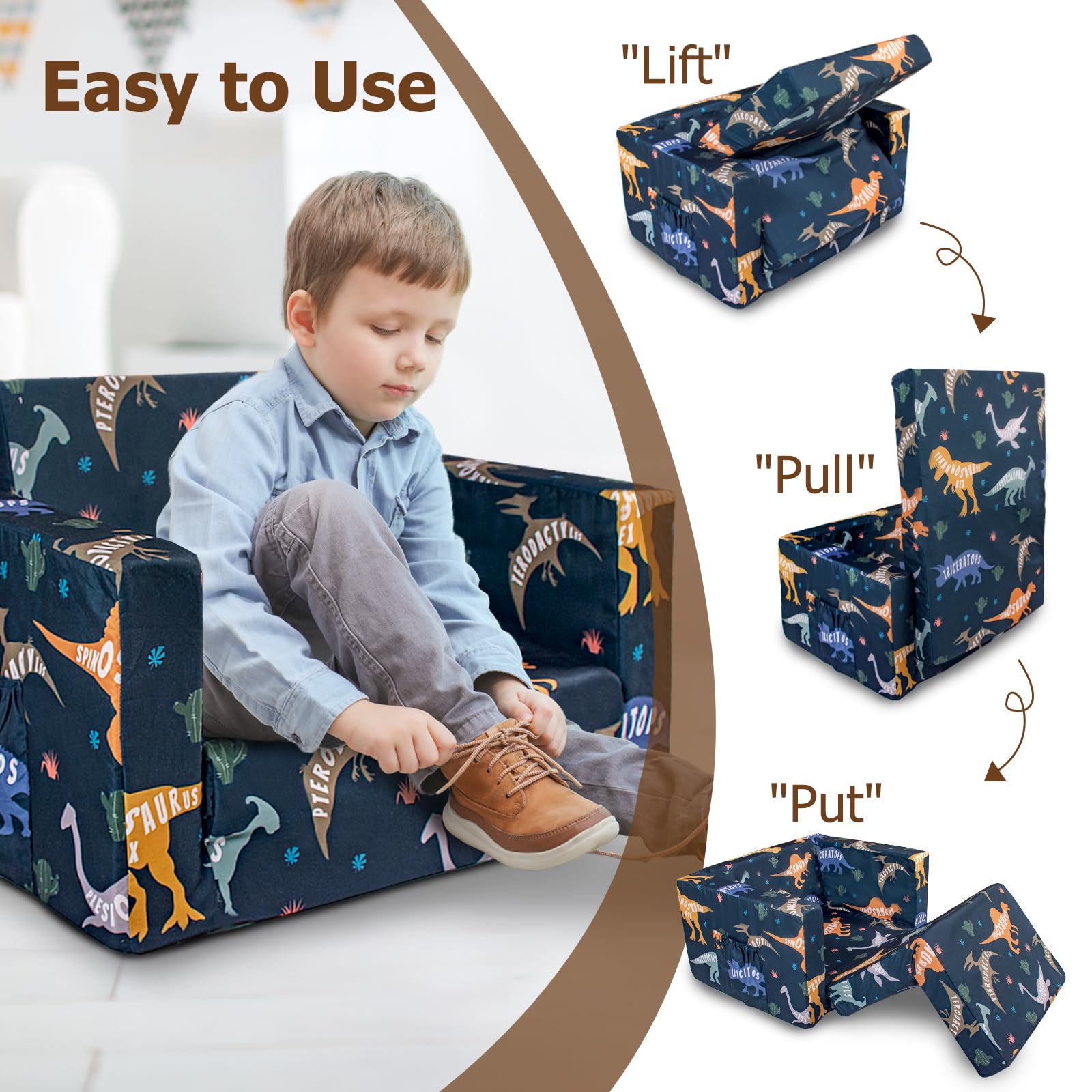 Custom Foldable Couch Compression Kids Sofa