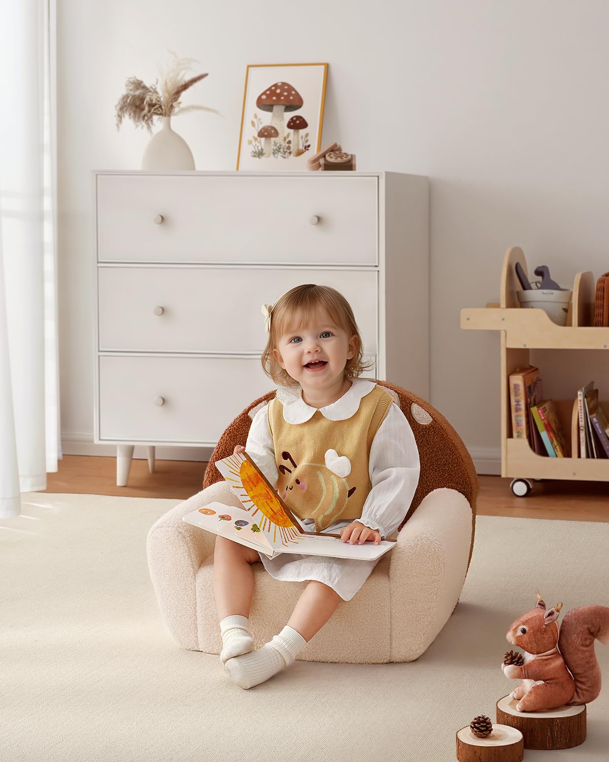 Mushroom Shaped Kids Foam Sofa Chair