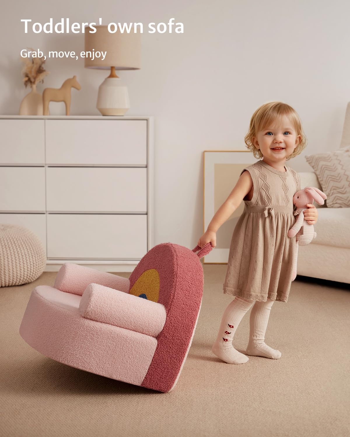 Rainbow Shaped Kids Sofa Couch For Girls Gift