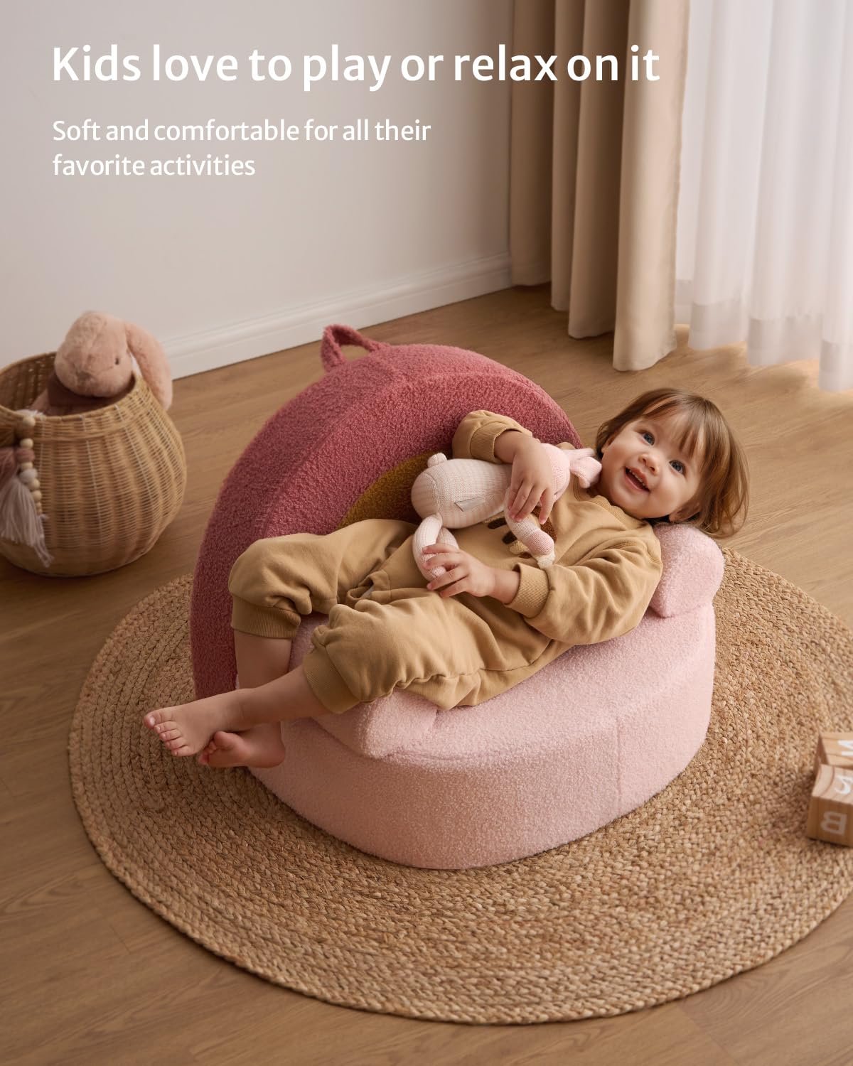 Rainbow Shaped Kids Sofa Couch For Girls Gift