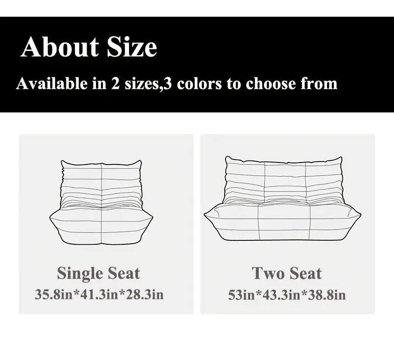 Molded Foam Lazy Sofa - Bean Bag Chair for Adults