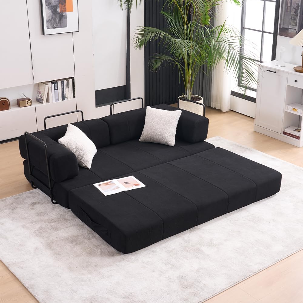 Luxury Convertible Compression Sleeper Sofa Bed
