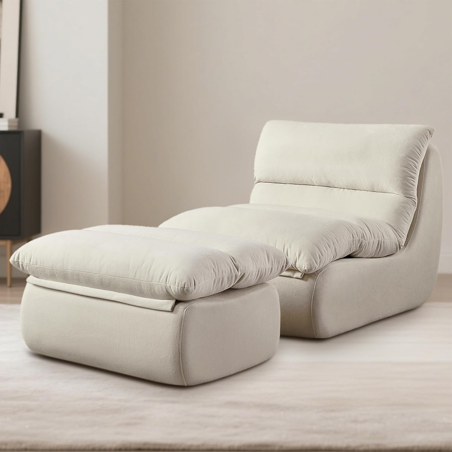 Velvet Leisure Single Compression Sofa  - Lounge Chair for Apartment
