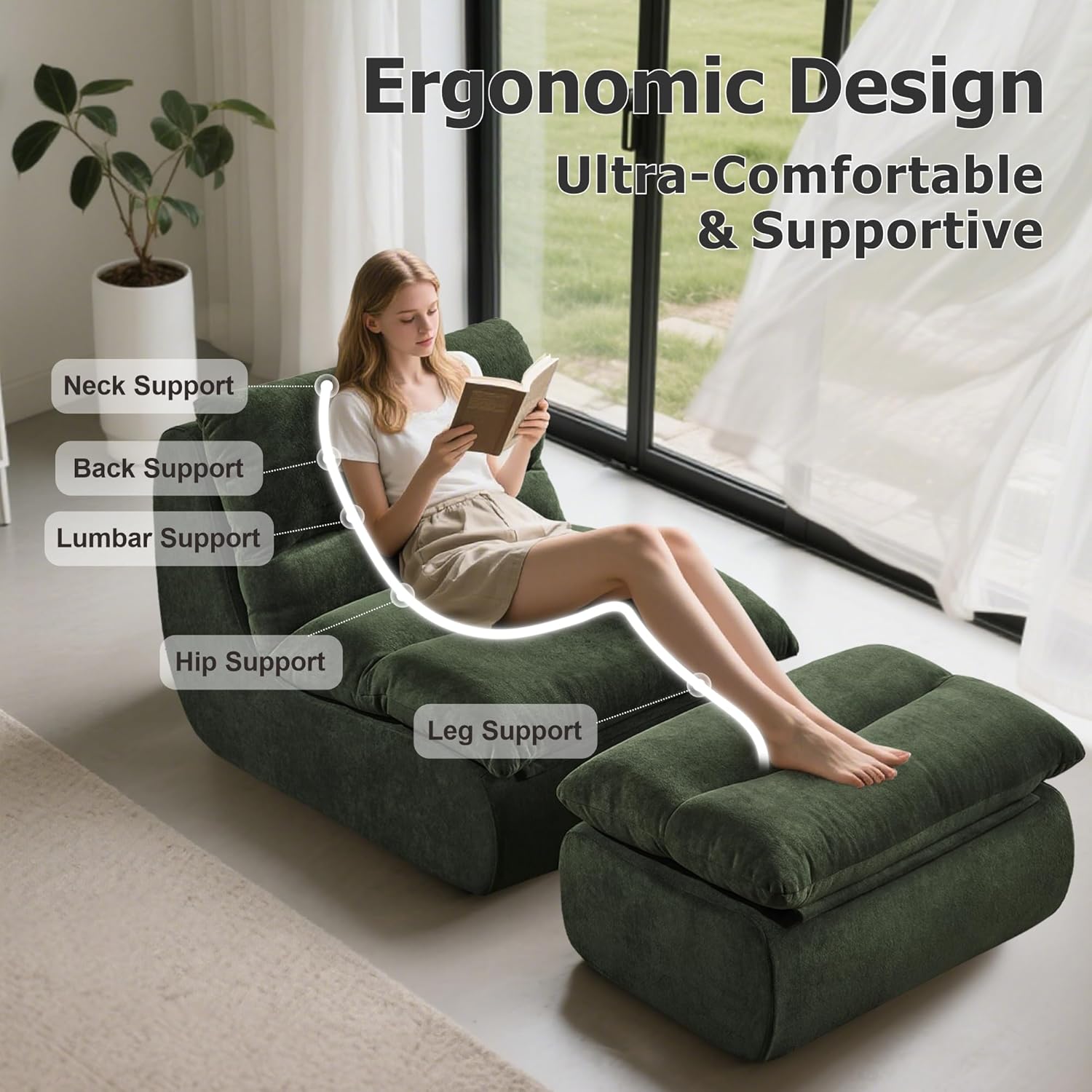Velvet Leisure Single Compression Sofa  - Lounge Chair for Apartment