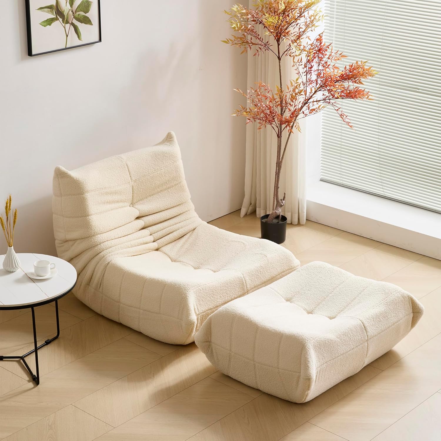 Caterpillar Single Lazy Sofa Bean Bag Chair With Custom Fabric and High Density Foam