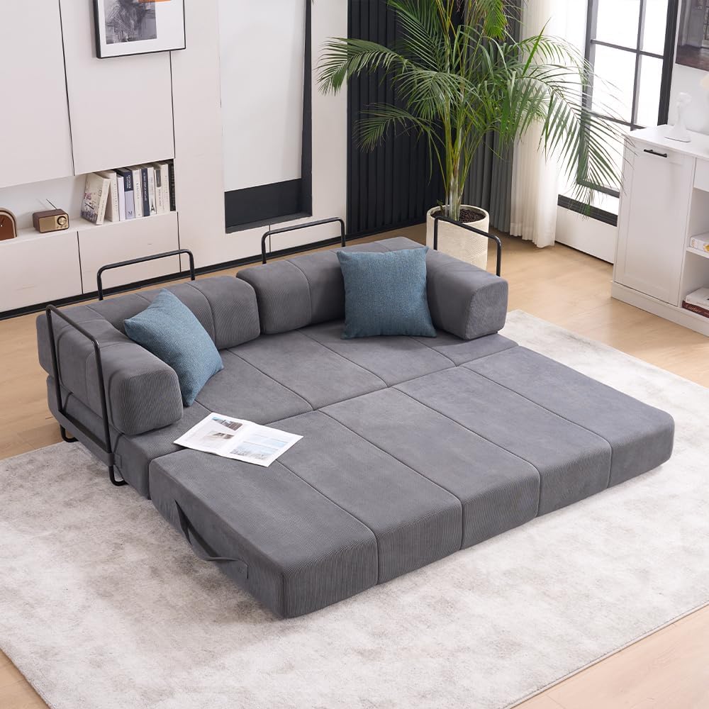 Luxury Convertible Compression Sleeper Sofa Bed