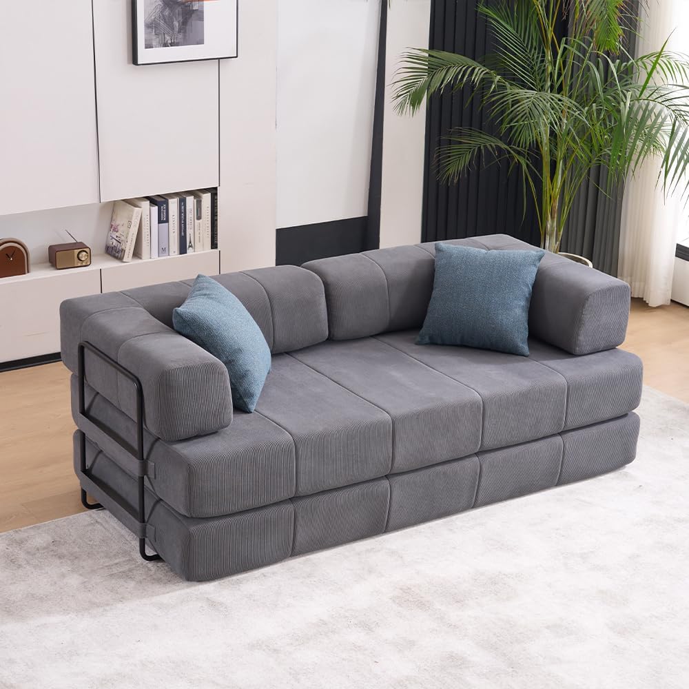 Luxury Convertible Compression Sleeper Sofa Bed