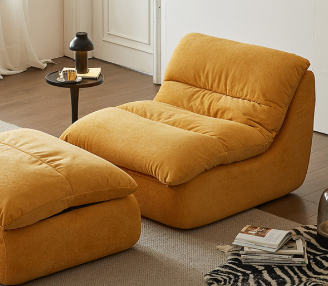 Velvet Leisure Single Compression Sofa  - Lounge Chair for Apartment