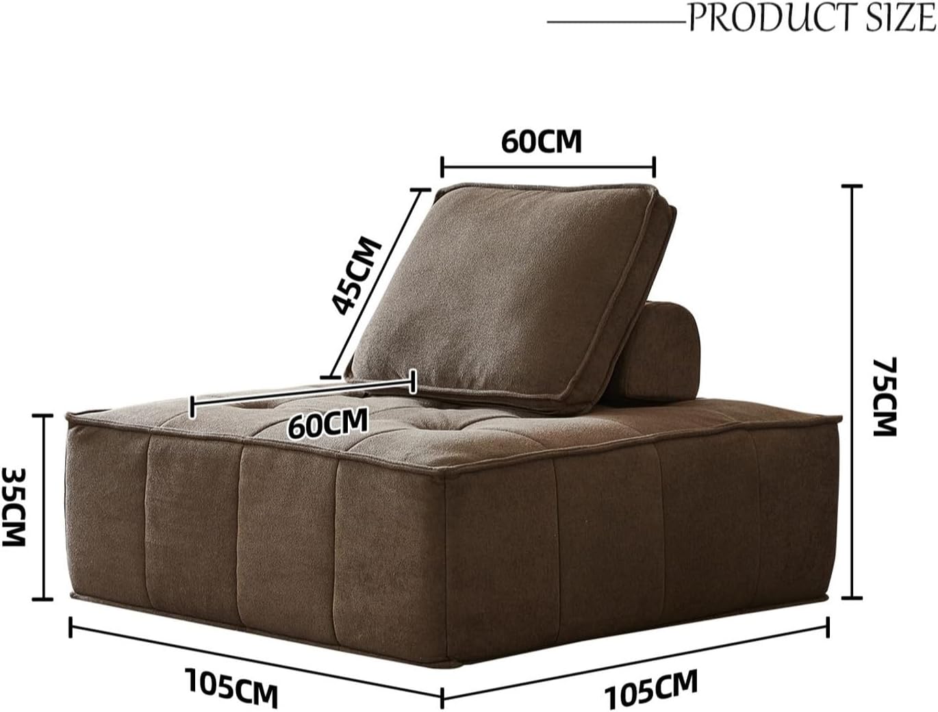 Square Tofu Modular Sectional Sofa - Vacumm Compression Couch in-a-Box