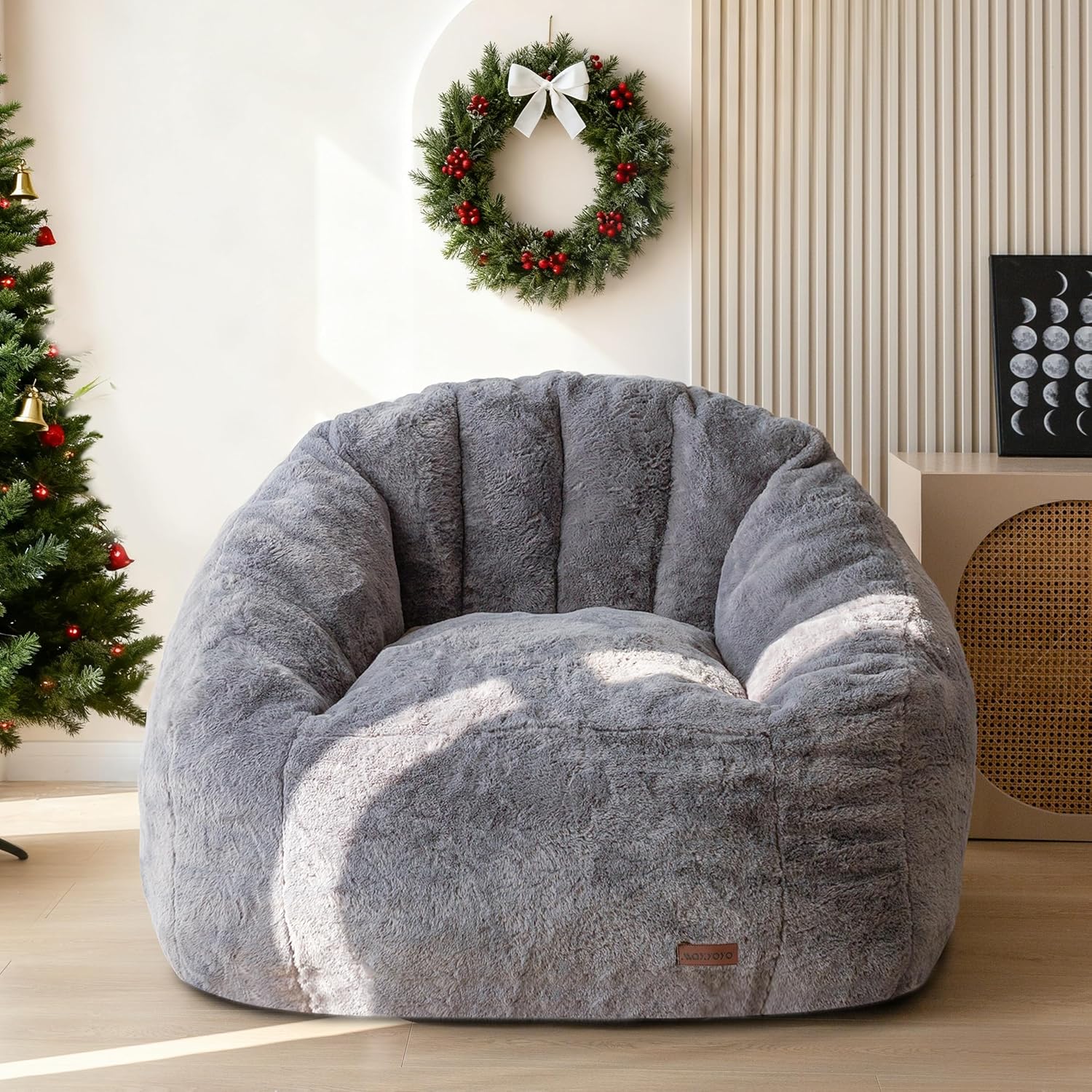 Seashell Shape Compressed Lazy Lounger Bean Bag Chair