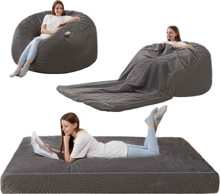 Removable 3-in-1 Single Relax Bean Bag Sofa