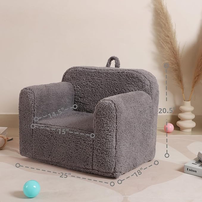 Soft Sherpa Foam Toddler Sofa Chair