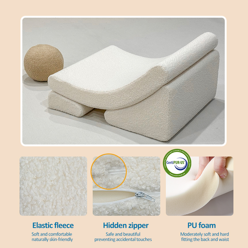 White Moon Shape Kids Foam Sofa Couch