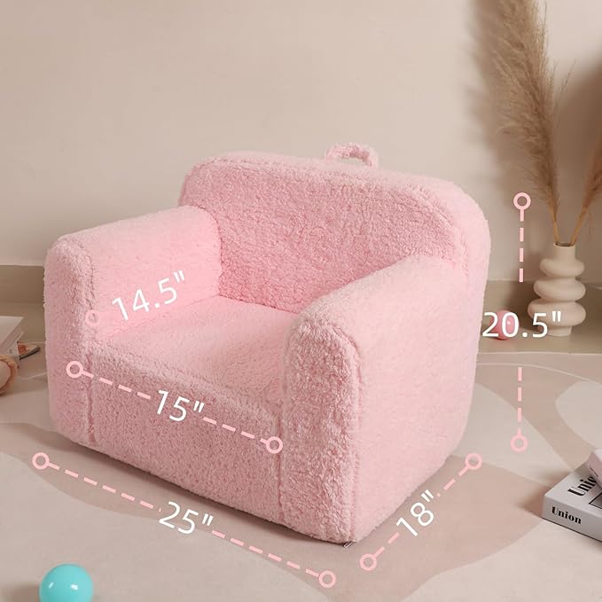 Soft Sherpa Foam Toddler Sofa Chair