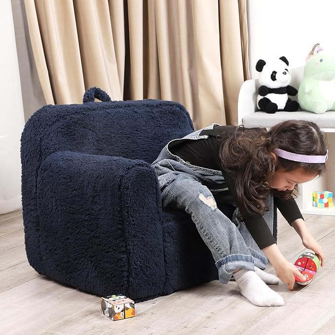 Soft Sherpa Foam Toddler Sofa Chair