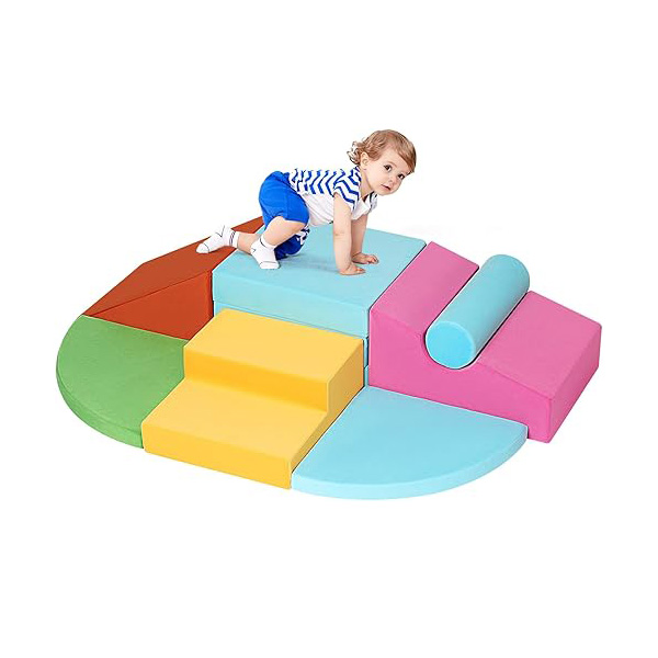 7PCS Toddler Foam Modular Climbing and Sliding Play Set