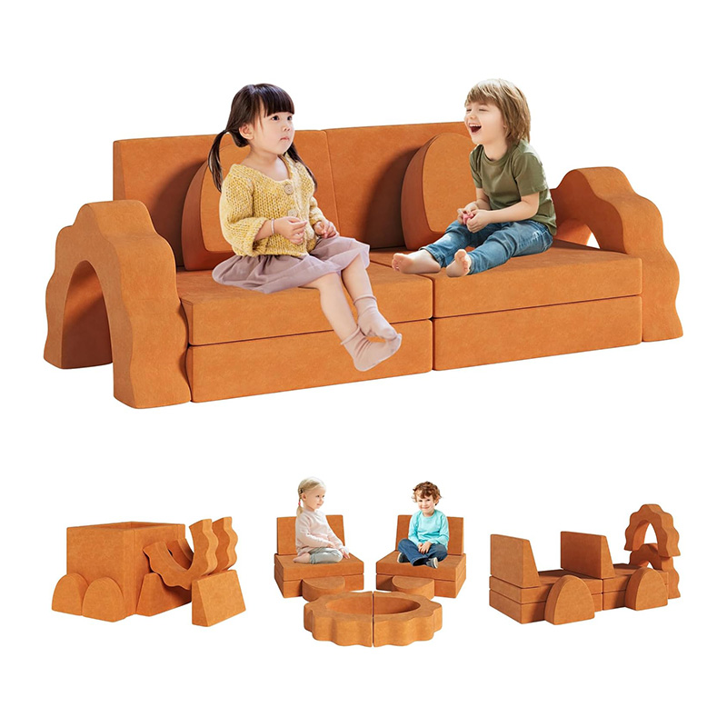 10pcs Kids Foam Modular Sectional Sofa and Climing Cubes