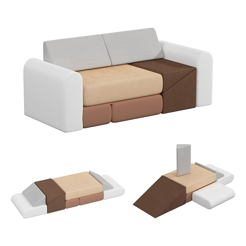 7-Piece Kids Sofa & Play Couch Climbing Foam Blocks Playset