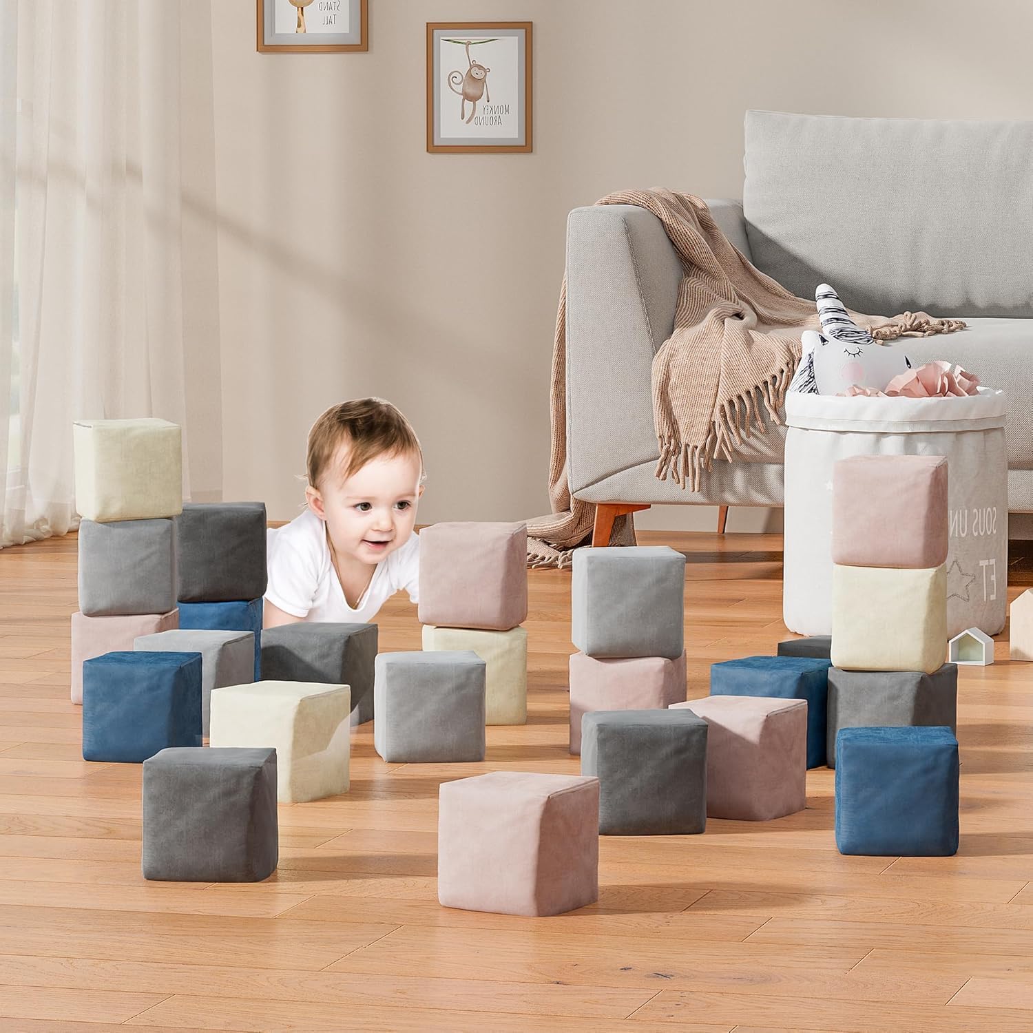 12PCS Modular Toddler Building Fortplay Set