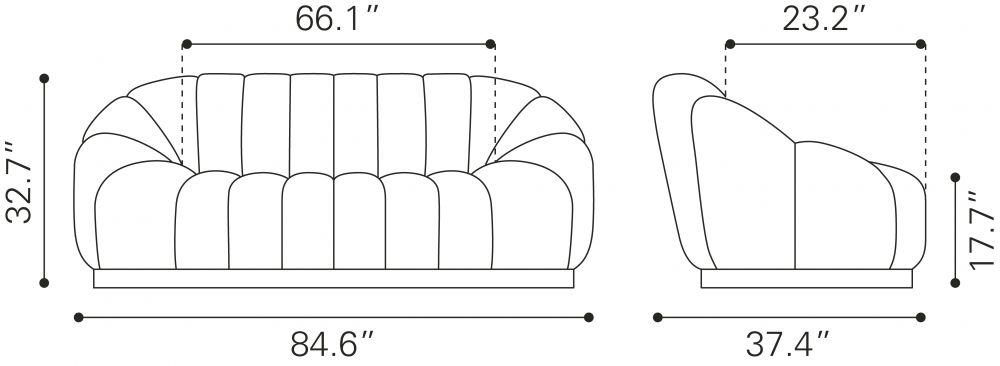 Pumpkin-shaped Shearling Compressed Sofa