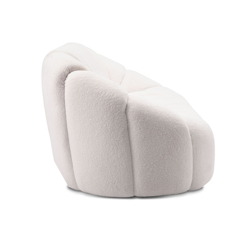 Pumpkin-shaped Shearling Compressed Sofa