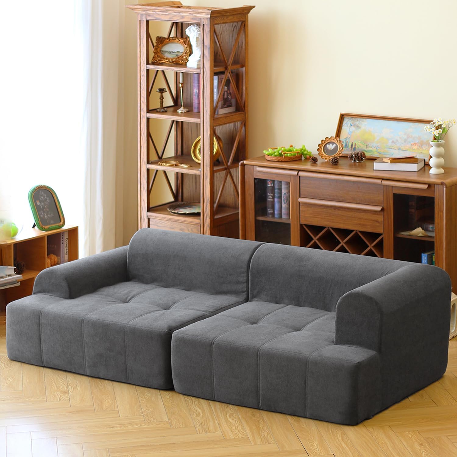 Full Foam Loveseat Compression Sofa For Apartment and Bedroom