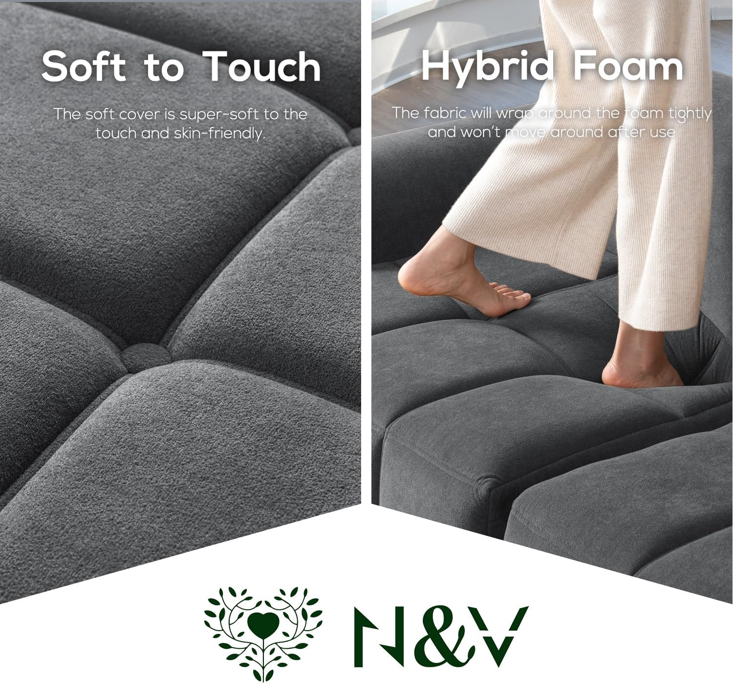 Full Foam Loveseat Compression Sofa For Apartment and Bedroom