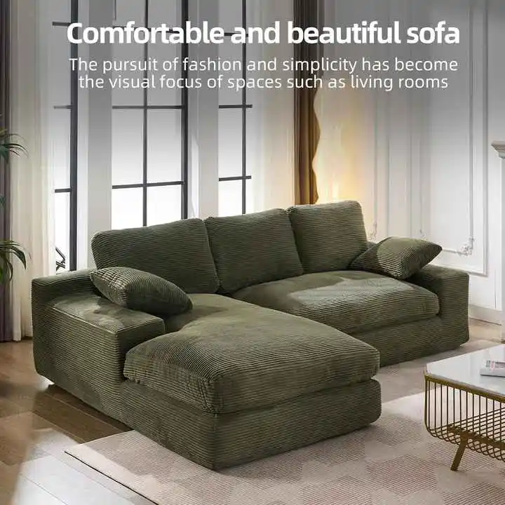 98in Living Room L Shape Modular Combination Sofa