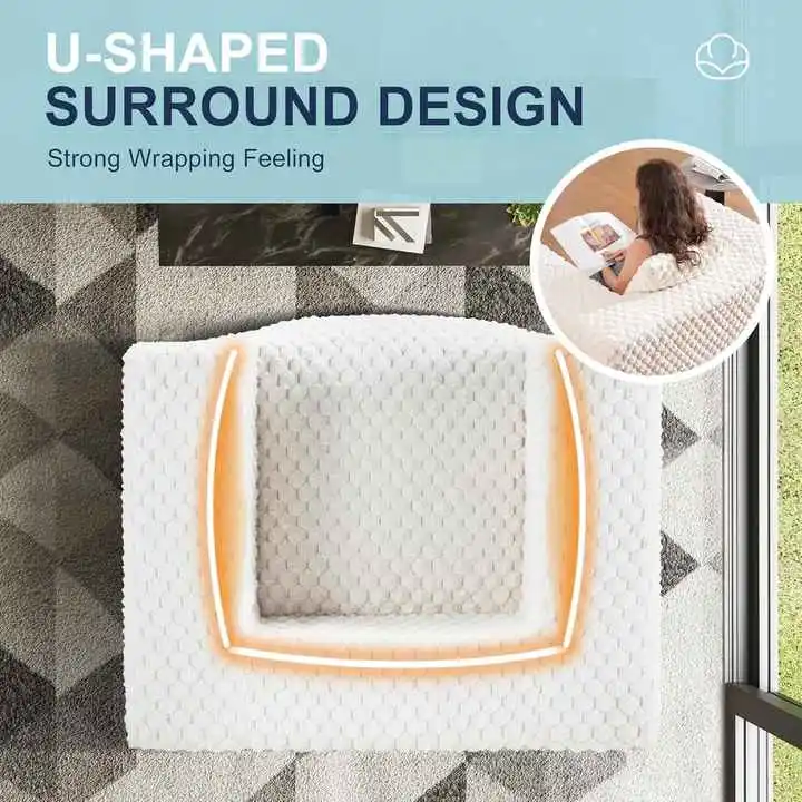 Single Foam Couch with Ottoman For Hotel Bedroom Apartment