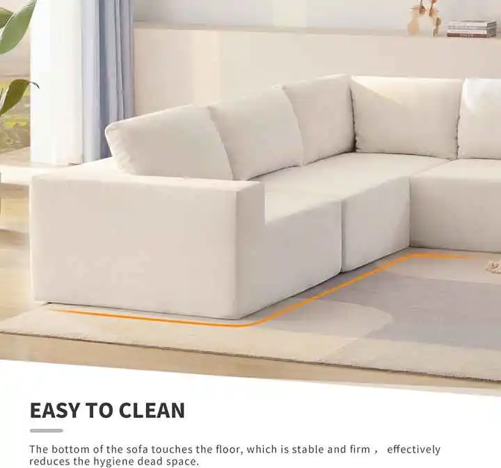 Minimalist Corner Modular Sectional Compressed Sofa