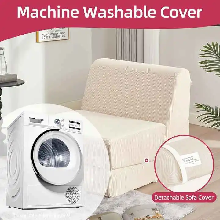 Convertible Folding Sofa Bed - Foam Futon Couch Sleeper