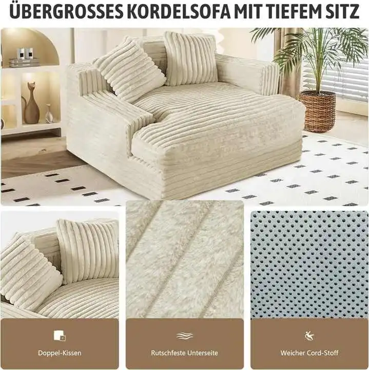 Oversized Chaise Lounge - Lazy Sleeper Sofa Bed