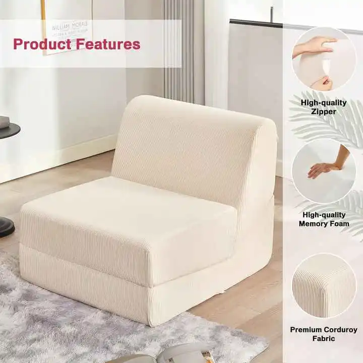 Convertible Folding Sofa Bed - Foam Futon Couch Sleeper