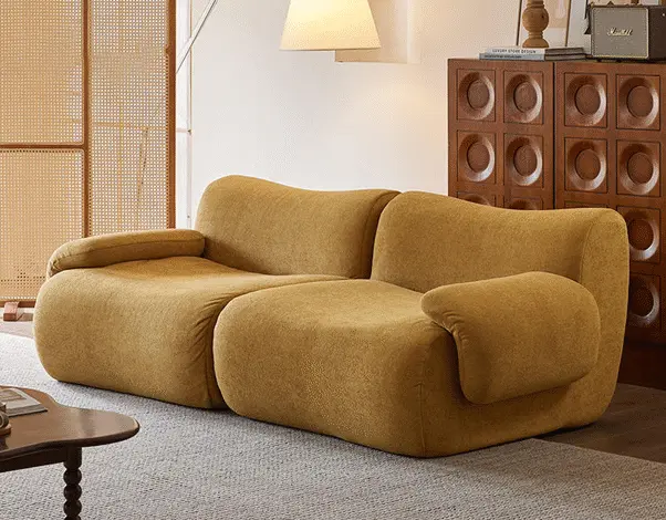 Modern Stylish Curved Compression Couch in Box